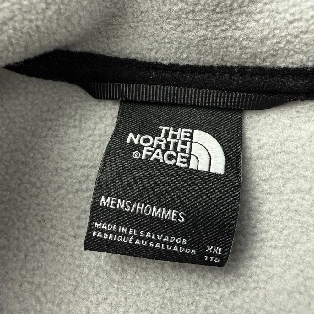 The North Face‎ ½ Snap Pullover Fleece Sweater Gray Black Red Men's Size 2XL
